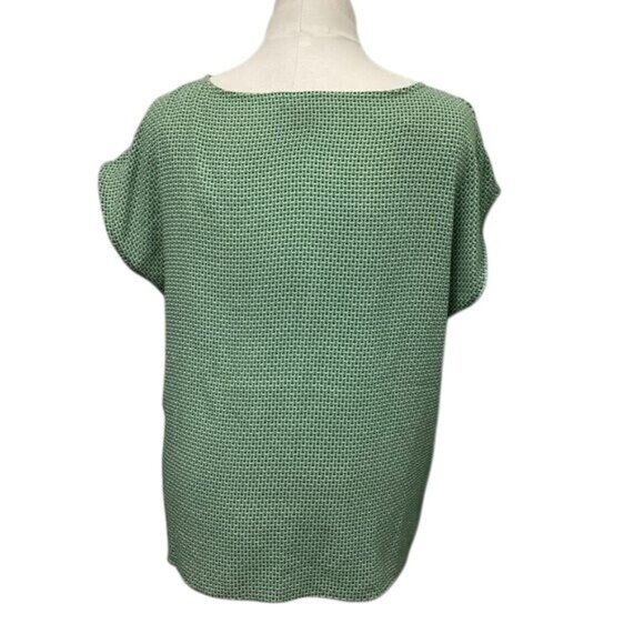 Vince Camuto Women’s Linear Mix Pullover Blouse, Green, size L - Picture 5 of 8